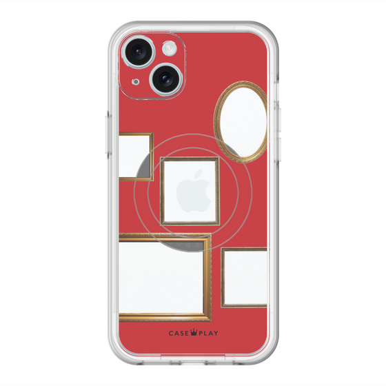 スリムプロテクションプレミアムケース with MagSafe［ Photo Frames - Red ］