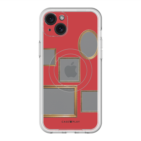 スリムプロテクションプレミアムケース with MagSafe［ Photo Frames - Red ］