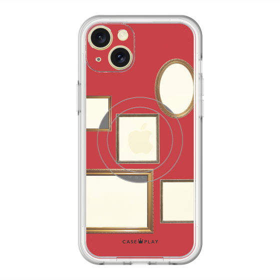 スリムプロテクションプレミアムケース with MagSafe［ Photo Frames - Red ］