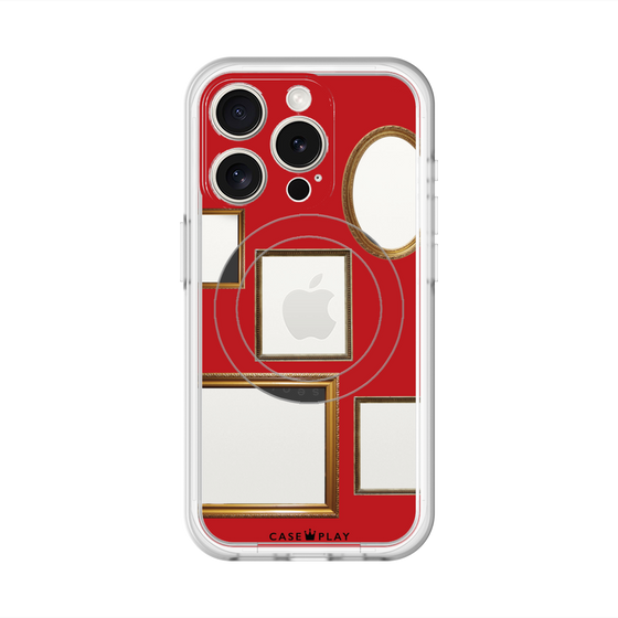 スリムプロテクションプレミアムケース with MagSafe［ Photo Frames - Red ］