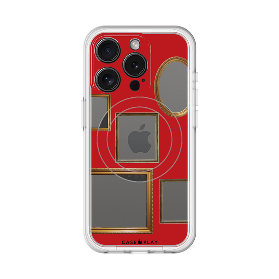 スリムプロテクションプレミアムケース with MagSafe［ Photo Frames - Red ］