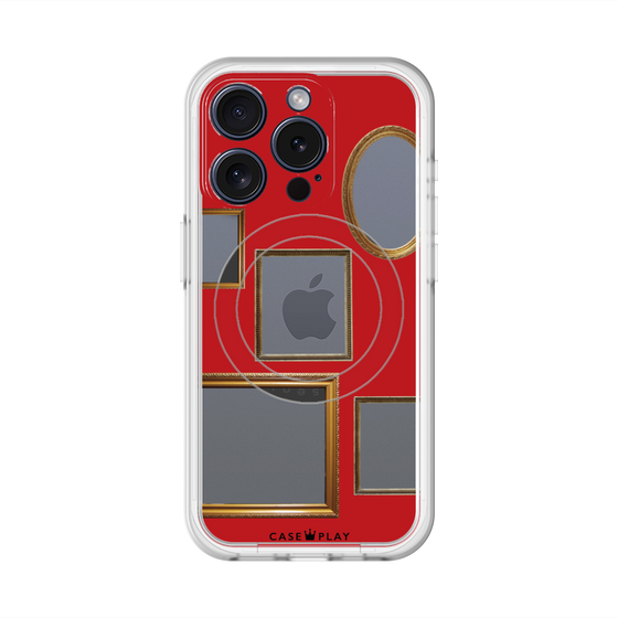 スリムプロテクションプレミアムケース with MagSafe［ Photo Frames - Red ］