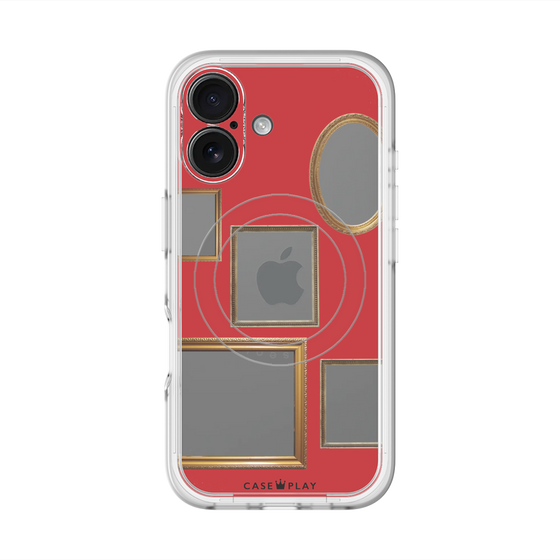 スリムプロテクションプレミアムケース with MagSafe［ Photo Frames - Red ］