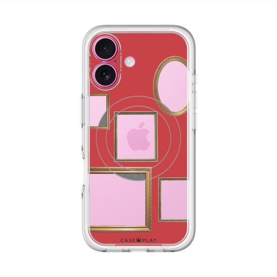 スリムプロテクションプレミアムケース with MagSafe［ Photo Frames - Red ］