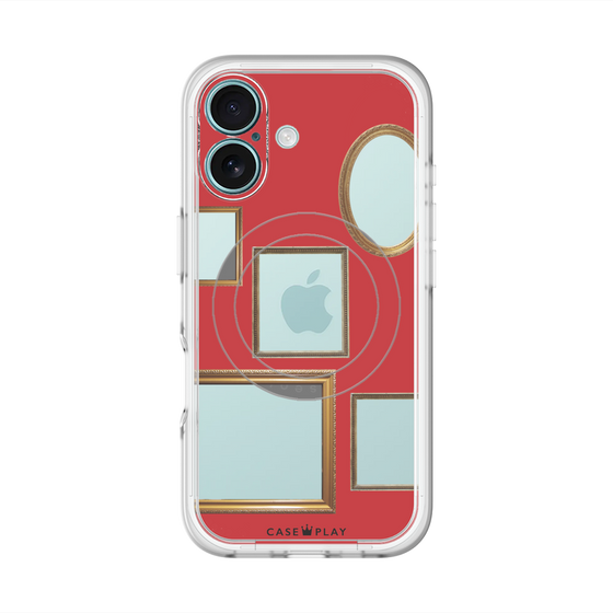 スリムプロテクションプレミアムケース with MagSafe［ Photo Frames - Red ］