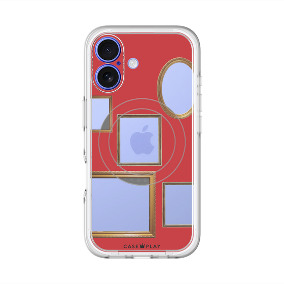 スリムプロテクションプレミアムケース with MagSafe［ Photo Frames - Red ］
