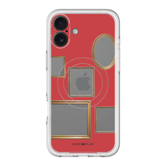 スリムプロテクションプレミアムケース with MagSafe［ Photo Frames - Red ］