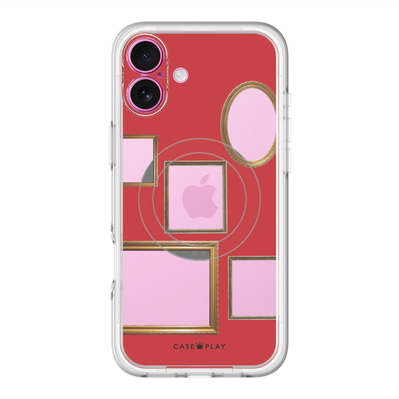 スリムプロテクションプレミアムケース with MagSafe［ Photo Frames - Red ］