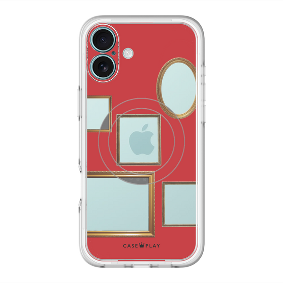 スリムプロテクションプレミアムケース with MagSafe［ Photo Frames - Red ］