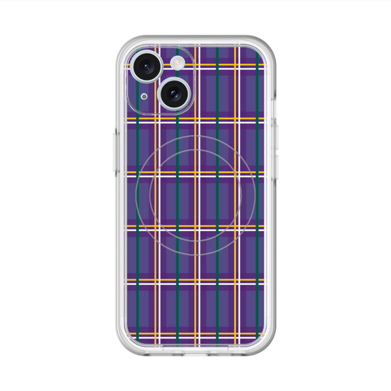 スリムプロテクションプレミアムケース with MagSafe［ Tartan Check - Purple ］
