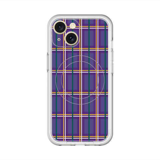 スリムプロテクションプレミアムケース with MagSafe［ Tartan Check - Purple ］