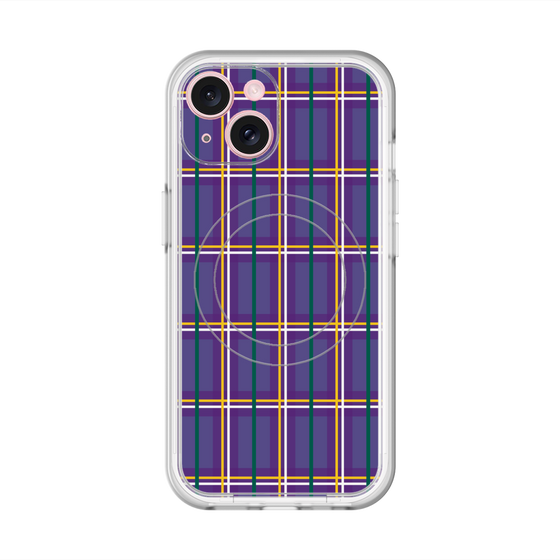 スリムプロテクションプレミアムケース with MagSafe［ Tartan Check - Purple ］