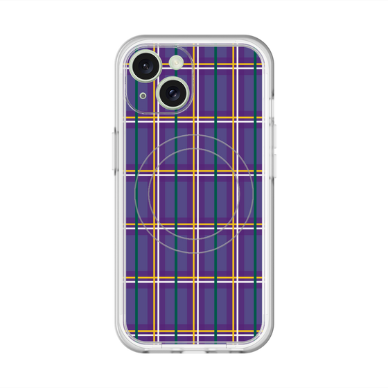 スリムプロテクションプレミアムケース with MagSafe［ Tartan Check - Purple ］