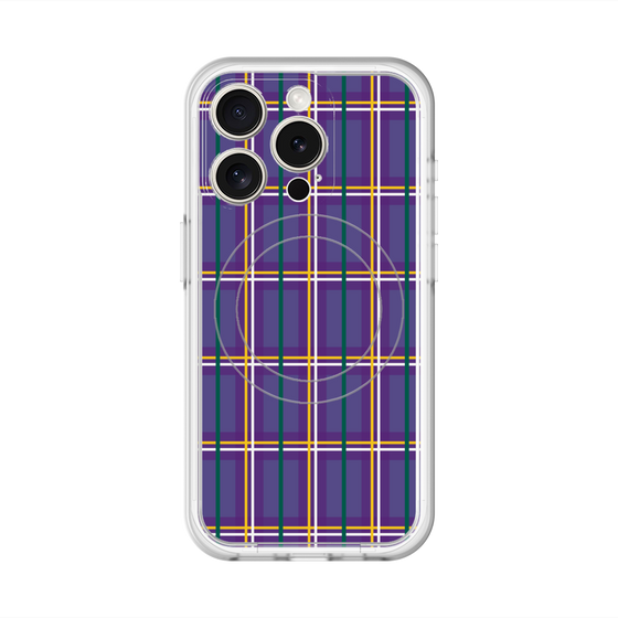 スリムプロテクションプレミアムケース with MagSafe［ Tartan Check - Purple ］