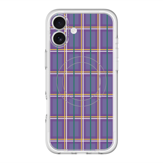 スリムプロテクションプレミアムケース with MagSafe［ Tartan Check - Purple ］
