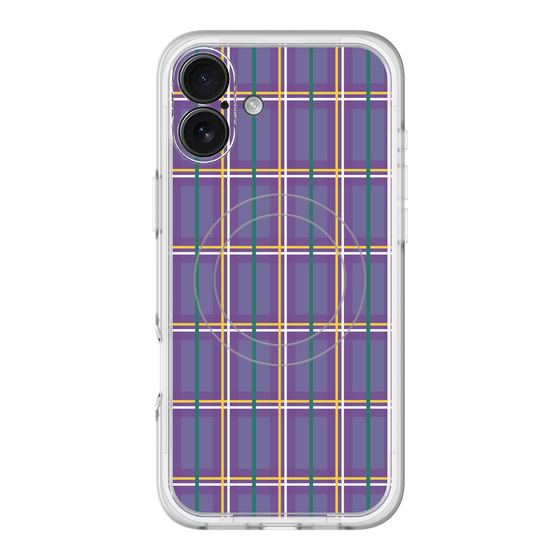 スリムプロテクションプレミアムケース with MagSafe［ Tartan Check - Purple ］