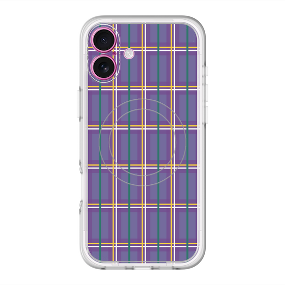 スリムプロテクションプレミアムケース with MagSafe［ Tartan Check - Purple ］