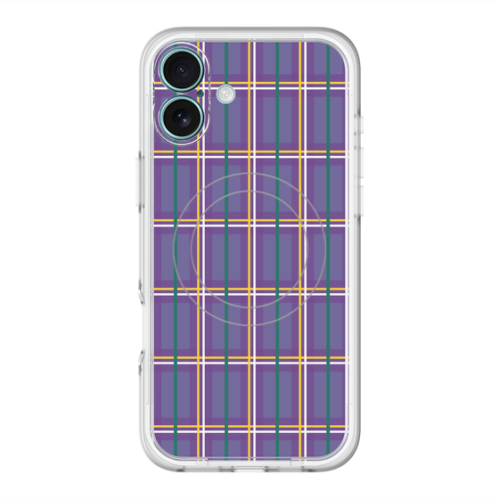 スリムプロテクションプレミアムケース with MagSafe［ Tartan Check - Purple ］