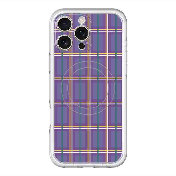 スリムプロテクションプレミアムケース with MagSafe［ Tartan Check - Purple ］