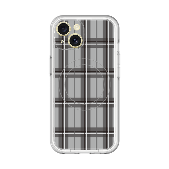 スリムプロテクションプレミアムケース with MagSafe［ Tartan Check - Gray ］