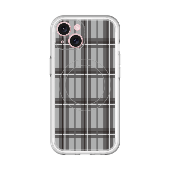 スリムプロテクションプレミアムケース with MagSafe［ Tartan Check - Gray ］