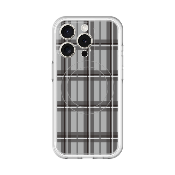 スリムプロテクションプレミアムケース with MagSafe［ Tartan Check - Gray ］