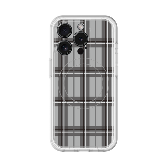スリムプロテクションプレミアムケース with MagSafe［ Tartan Check - Gray ］