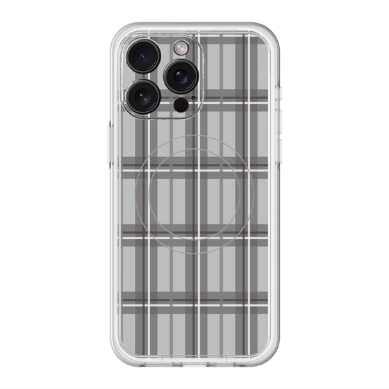 スリムプロテクションプレミアムケース with MagSafe［ Tartan Check - Gray ］