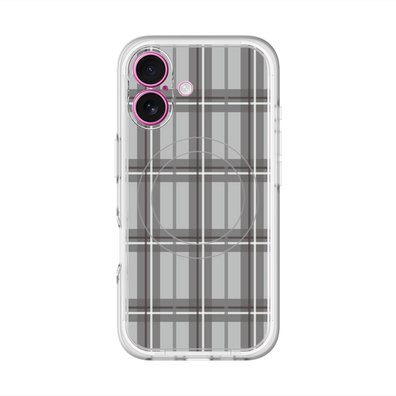スリムプロテクションプレミアムケース with MagSafe［ Tartan Check - Gray ］