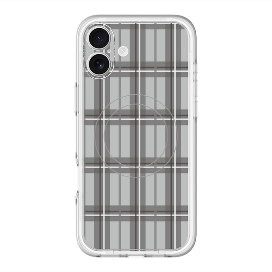 スリムプロテクションプレミアムケース with MagSafe［ Tartan Check - Gray ］