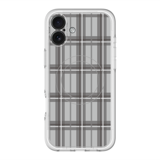 スリムプロテクションプレミアムケース with MagSafe［ Tartan Check - Gray ］