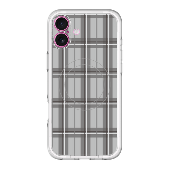 スリムプロテクションプレミアムケース with MagSafe［ Tartan Check - Gray ］