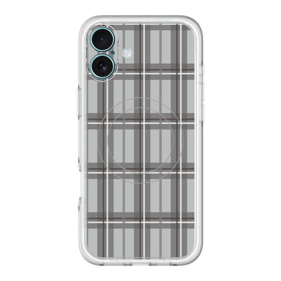 スリムプロテクションプレミアムケース with MagSafe［ Tartan Check - Gray ］