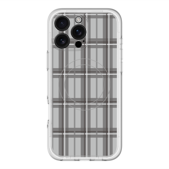 スリムプロテクションプレミアムケース with MagSafe［ Tartan Check - Gray ］
