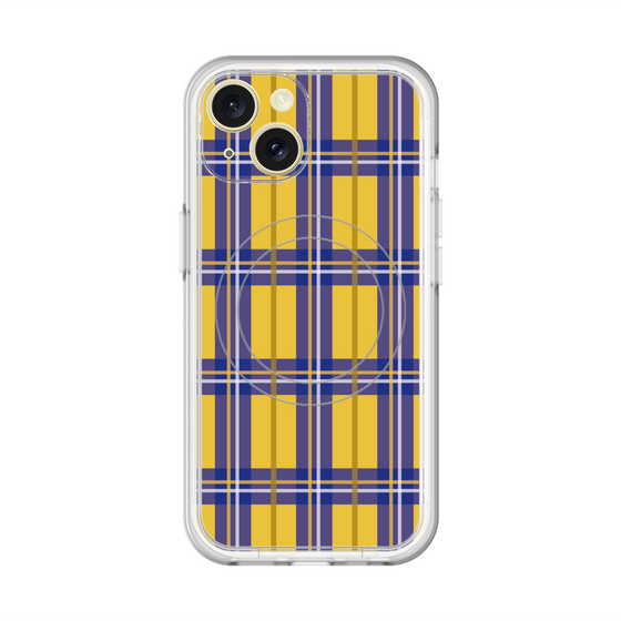スリムプロテクションプレミアムケース with MagSafe［ Tartan Check - Yellow ］