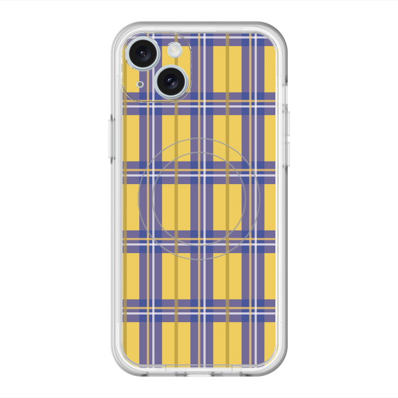 スリムプロテクションプレミアムケース with MagSafe［ Tartan Check - Yellow ］