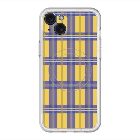 スリムプロテクションプレミアムケース with MagSafe［ Tartan Check - Yellow ］