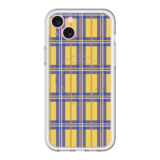 スリムプロテクションプレミアムケース with MagSafe［ Tartan Check - Yellow ］
