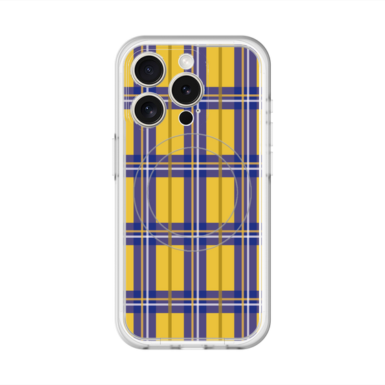 スリムプロテクションプレミアムケース with MagSafe［ Tartan Check - Yellow ］