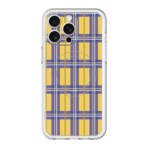 スリムプロテクションプレミアムケース with MagSafe［ Tartan Check - Yellow ］