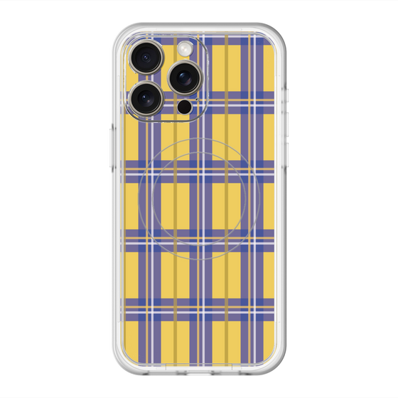 スリムプロテクションプレミアムケース with MagSafe［ Tartan Check - Yellow ］
