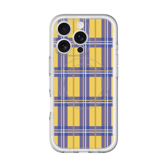 スリムプロテクションプレミアムケース with MagSafe［ Tartan Check - Yellow ］
