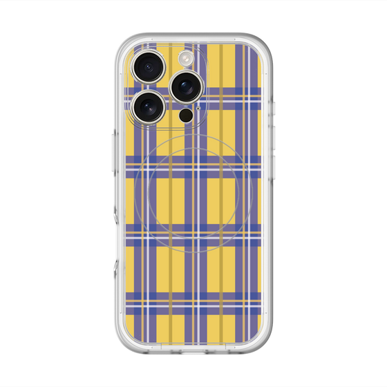 スリムプロテクションプレミアムケース with MagSafe［ Tartan Check - Yellow ］
