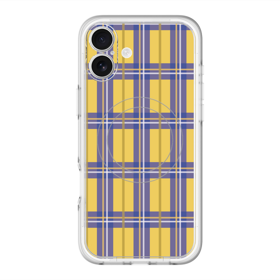スリムプロテクションプレミアムケース with MagSafe［ Tartan Check - Yellow ］