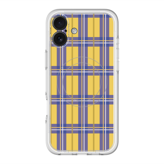 スリムプロテクションプレミアムケース with MagSafe［ Tartan Check - Yellow ］