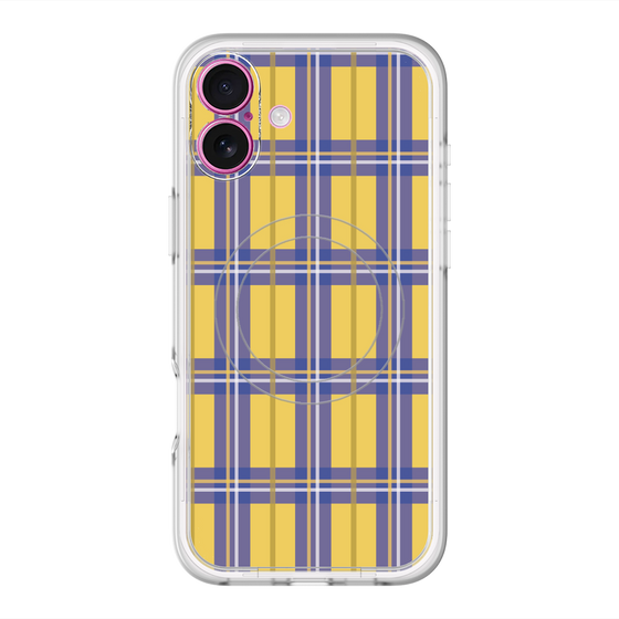 スリムプロテクションプレミアムケース with MagSafe［ Tartan Check - Yellow ］