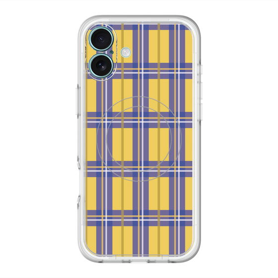 スリムプロテクションプレミアムケース with MagSafe［ Tartan Check - Yellow ］