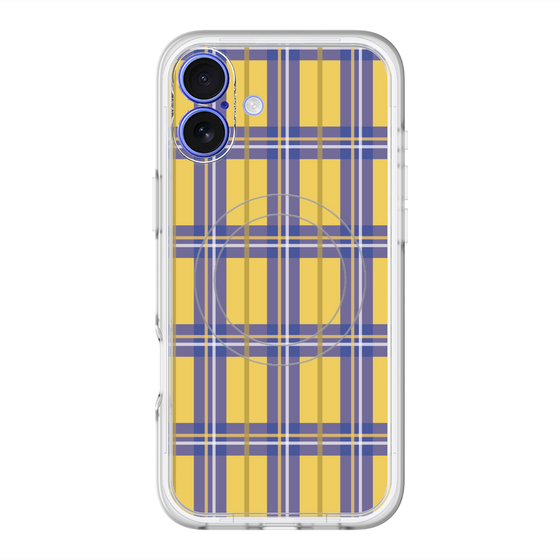 スリムプロテクションプレミアムケース with MagSafe［ Tartan Check - Yellow ］