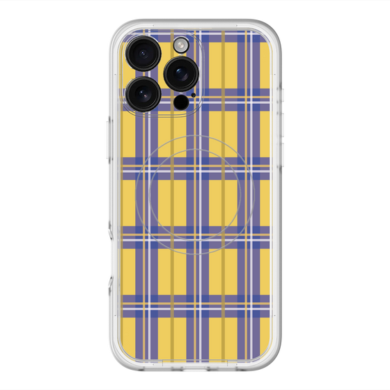 スリムプロテクションプレミアムケース with MagSafe［ Tartan Check - Yellow ］