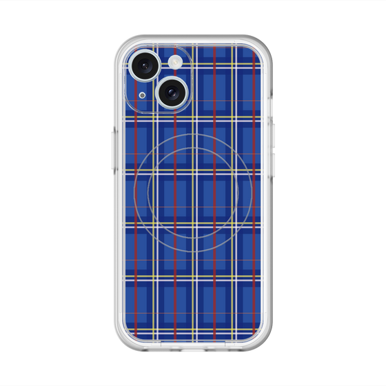 スリムプロテクションプレミアムケース with MagSafe［ Tartan Check - Blue ］